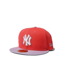 画像1: NEW ERA / 59FIFTY New York Yankees COLOR PACK NEON RED/LIGHT VIOLET (1)