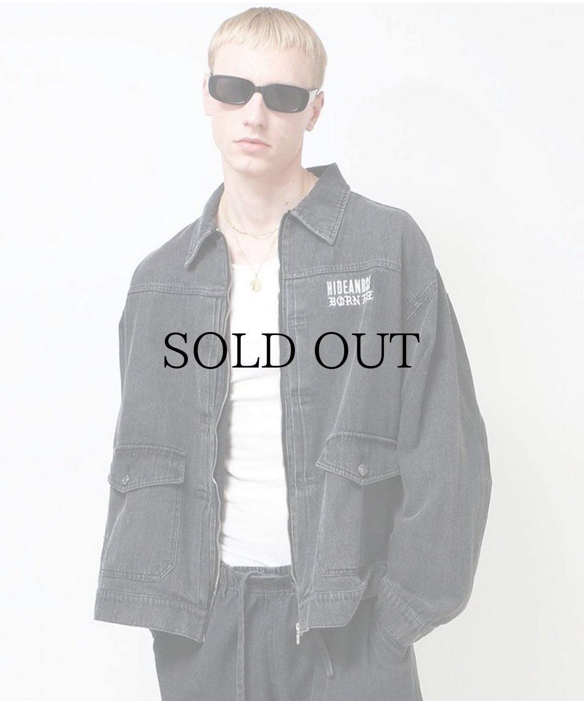 画像2: HIDEANDSEEK(ハイドアンドシーク) / Denim Zip Jacket (2)