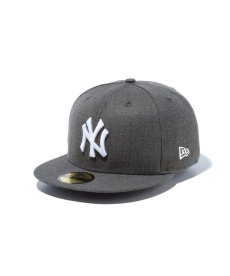 画像1: NEW ERA / 59FIFTY ニューヨーク・ヤンキース  ヘザーグレー × ホワイト (1)