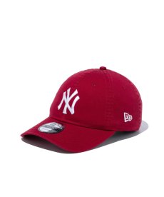 画像1: NEW ERA / 9TWENTY クロスストラップ ウォッシュドコットン ニューヨーク・ヤンキース  カーディナル × ホワイト (1)