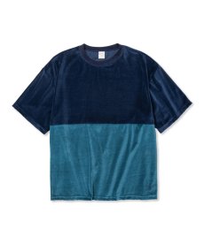 画像4: CALEE(キャリー) / BICOLOR VELOUR DROP SHOULDER CS (4)