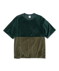 画像3: CALEE(キャリー) / BICOLOR VELOUR DROP SHOULDER CS (3)