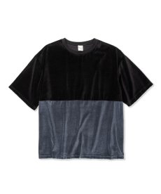 画像2: CALEE(キャリー) / BICOLOR VELOUR DROP SHOULDER CS (2)