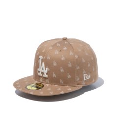 画像1: NEW ERA / 59FIFTY MLB Jacquard ロサンゼルス・ドジャース カーキ × クローム (1)