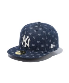 画像1: NEW ERA / 59FIFTY MLB Jacquard ニューヨーク・ヤンキース ネイビー×クローム (1)