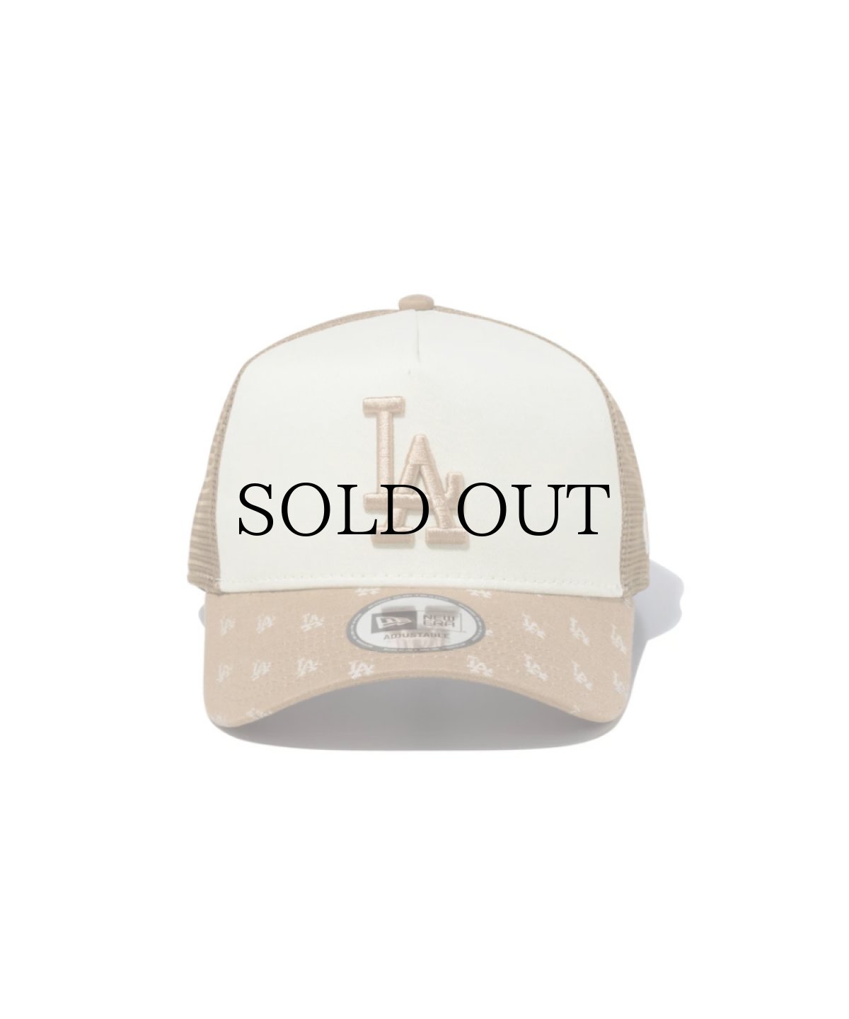 画像2: NEW ERA / 9FORTY A-Frame トラッカーMLB Jacquard ロサンゼルス・ドジャース カーキ/クローム (2)