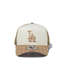 画像2: NEW ERA / 9FORTY A-Frame トラッカーMLB Jacquard ロサンゼルス・ドジャース カーキ/クローム (2)