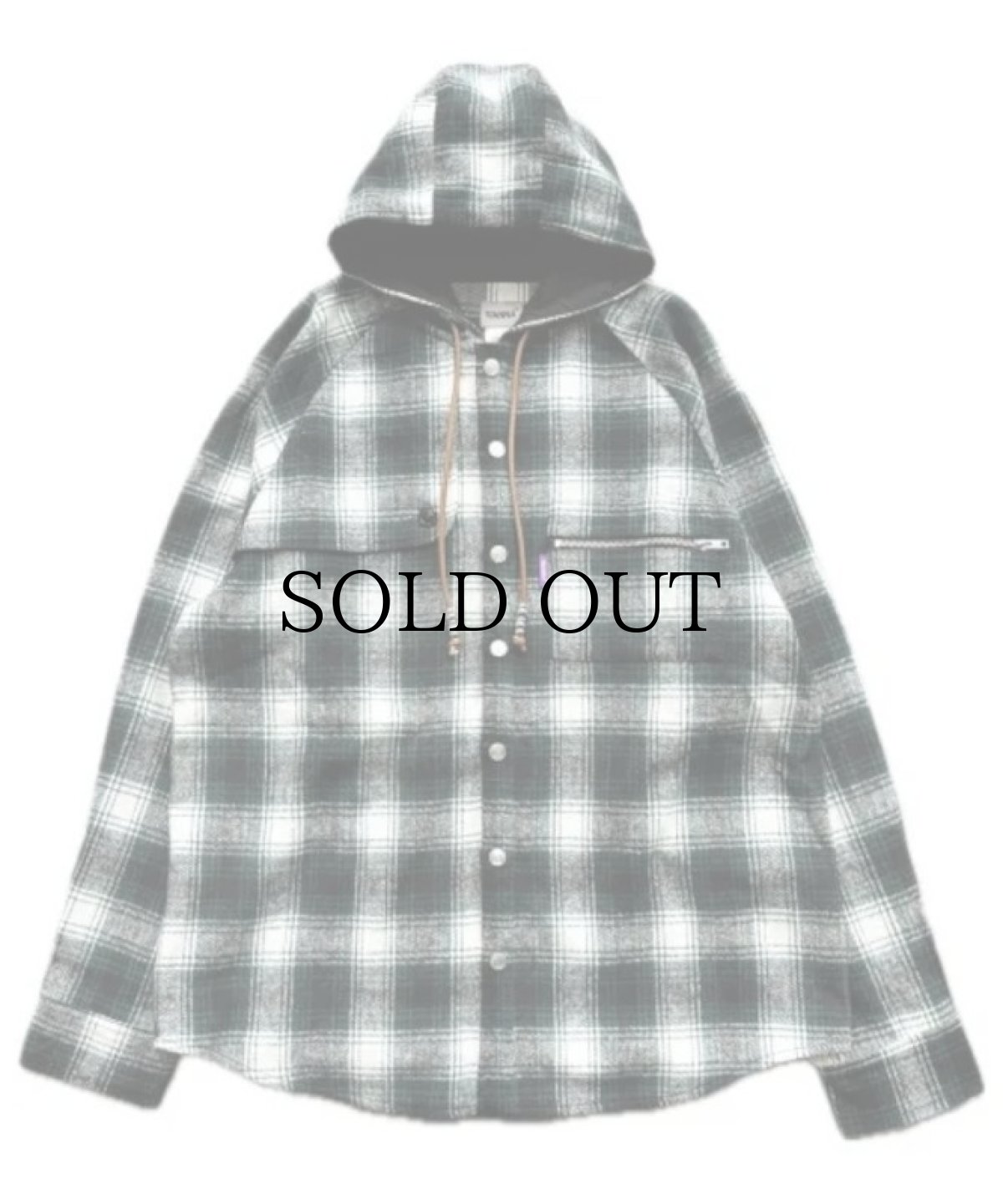 画像2: 【70%OFF】WANNA / WANNA Sherlock Hooded Flannel shirts (2)