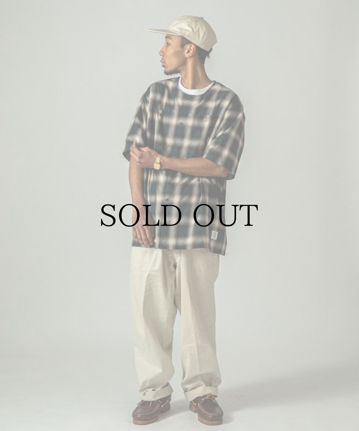 画像10: APPLEBUM(アップルバム) / HOMBRE CHECK COLLARLESS SHIRT (10)