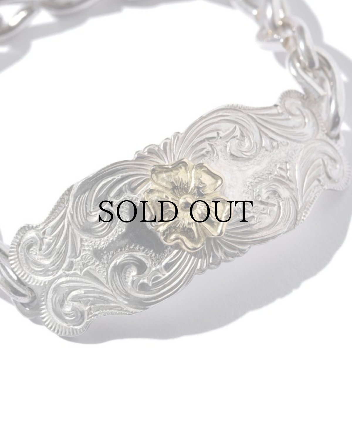 画像2: LARRY SMITH(ラリースミス) / KARAKUSA ROSE CHAIN BRACELET No. 98 (18K GOLD ACCENT) (2)