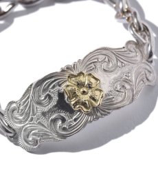 画像2: LARRY SMITH(ラリースミス) / KARAKUSA ROSE CHAIN BRACELET No. 98 (18K GOLD ACCENT) (2)