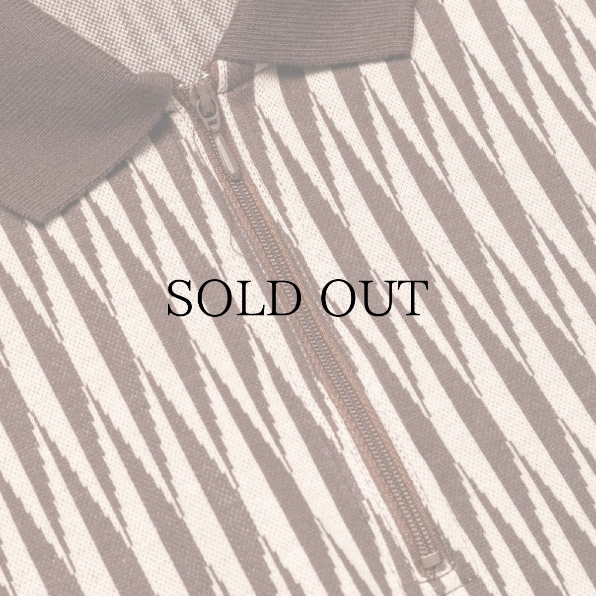 画像4: CALEE(キャリー) / DIAMOND JACQUARD DROP SHOULDER ZIP POLO (4)