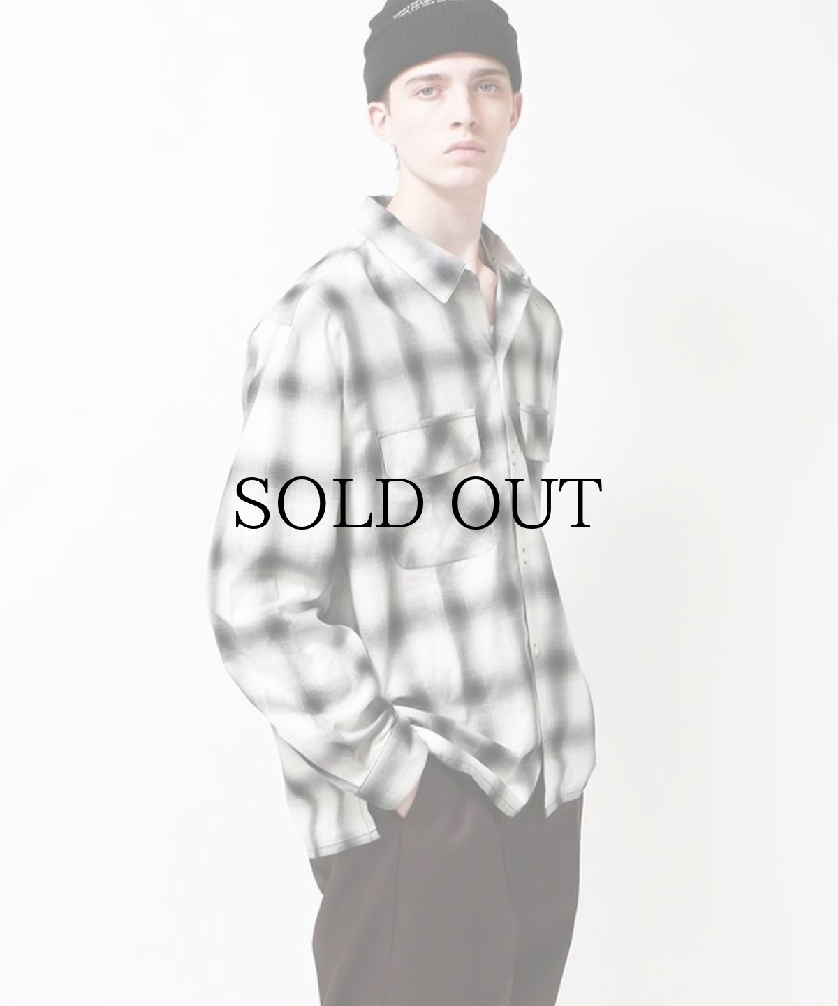 画像4: HIDEANDSEEK(ハイドアンドシーク) / Ombre Check L/S Shirt(24ss) (4)