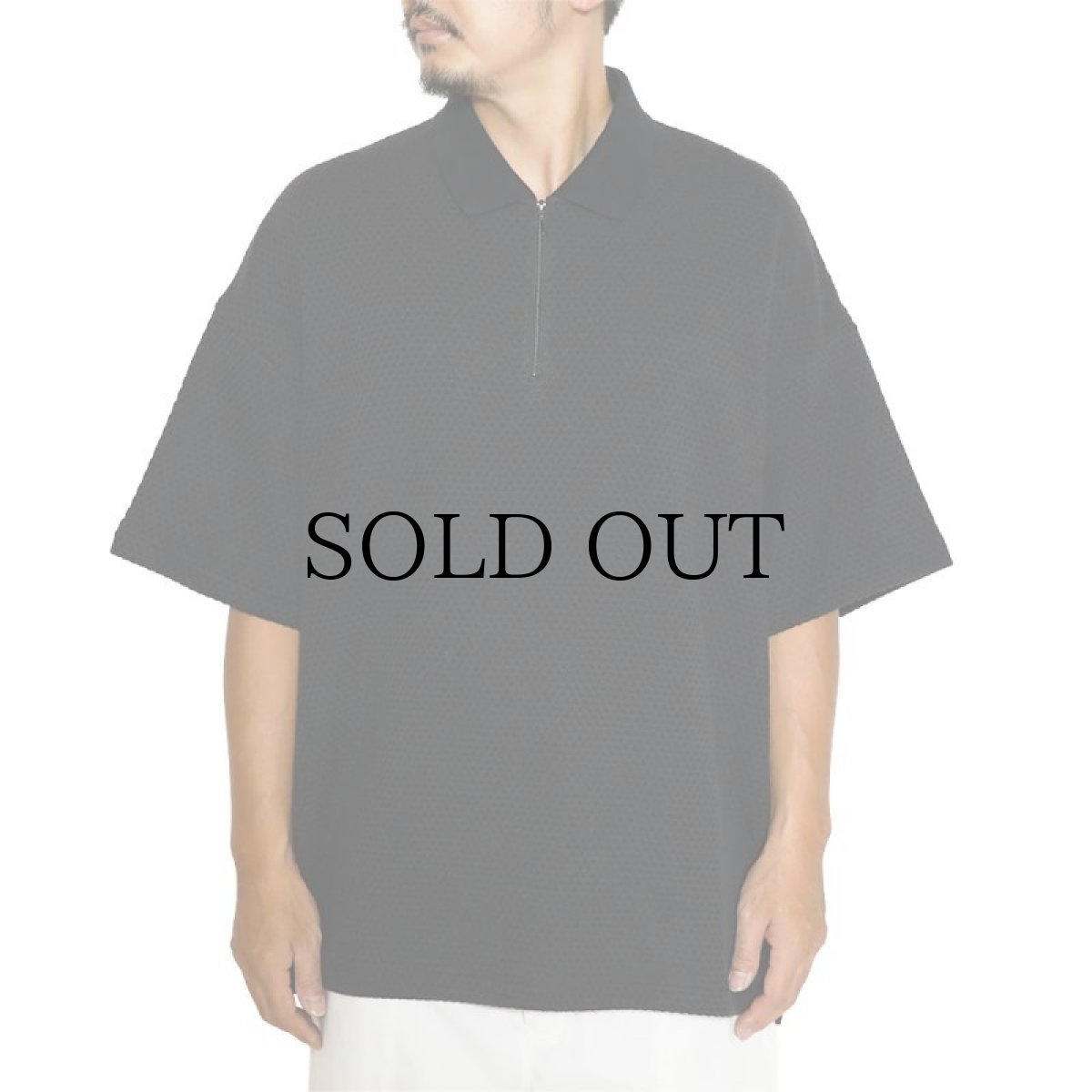 画像7: CALEE(キャリー) / DOUBLE FACE DROP SHOULDER ZIP POLO (7)