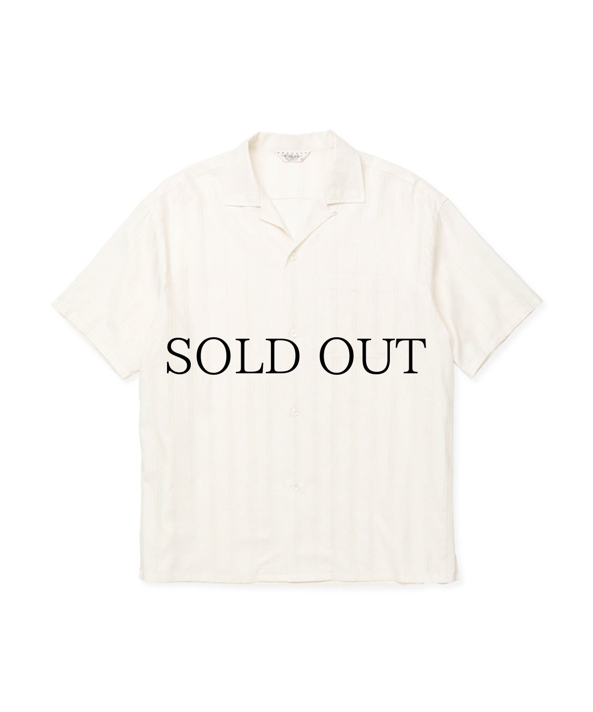 画像2: CALEE(キャリー) / VINTAGE TYPE LENO CLOTH OPEN COLLAR SH (2)