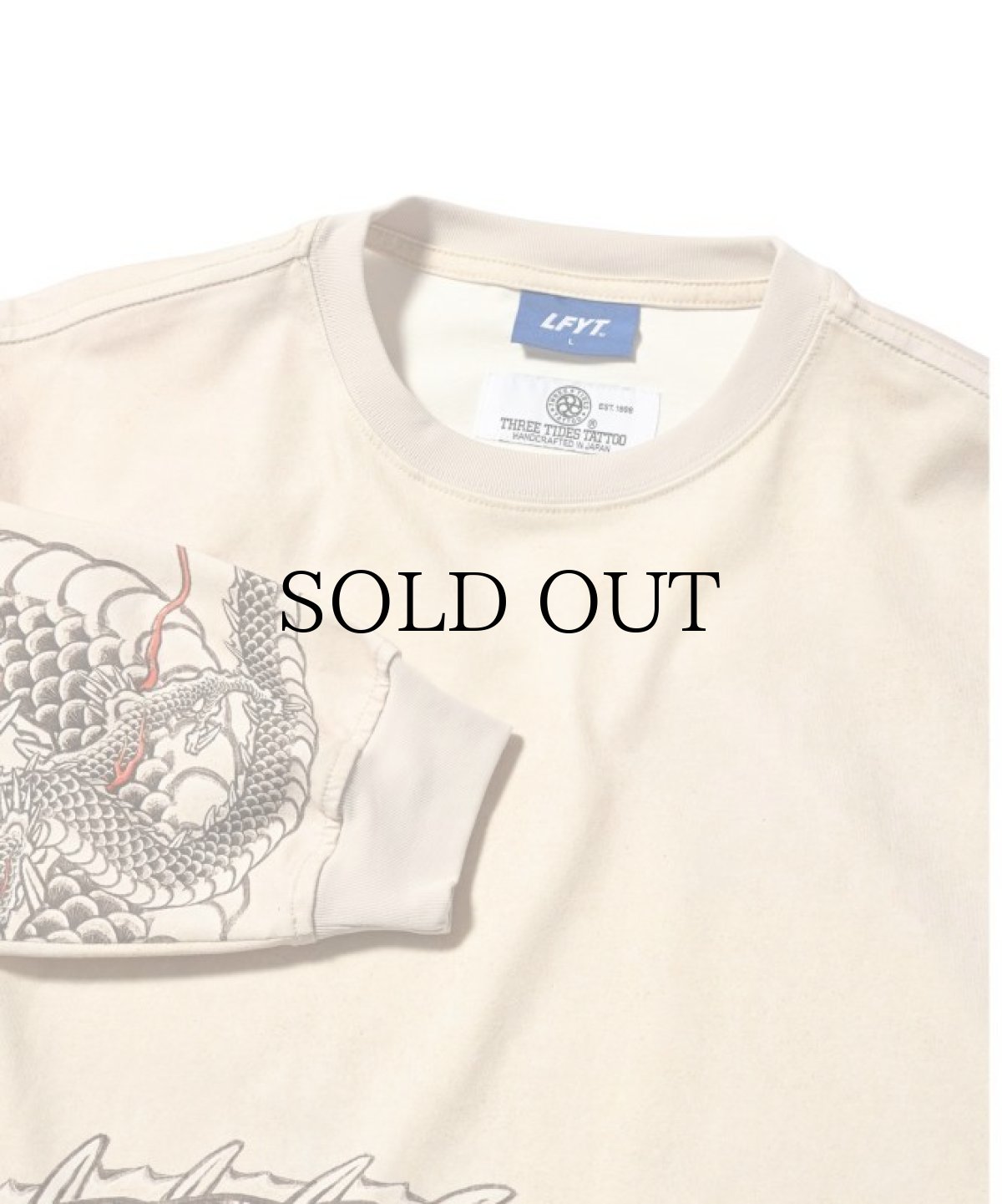 画像2: LFYT(ラファイエット) / LFYT × THREE TIDES TATTOO ICHIBAY DRAGON L/S TEE (2)