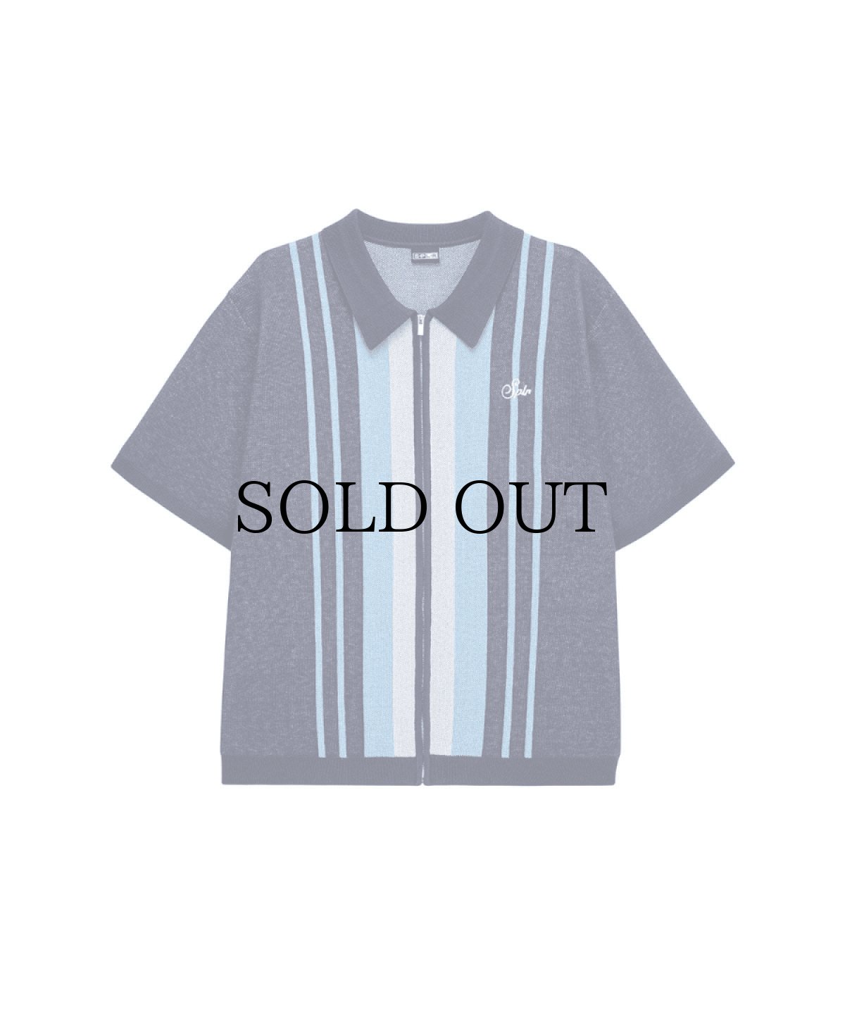 画像1: SPLR / Stripe Zip Knit Polo (1)