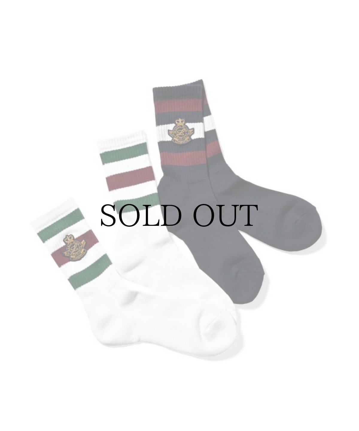 画像1: LFYT(ラファイエット) / COLLEGE EMBLEM CREW SOCKS (1)