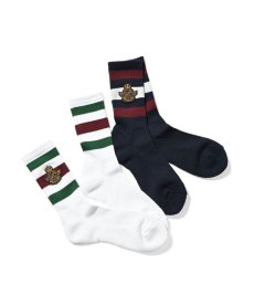 画像1: LFYT(ラファイエット) / COLLEGE EMBLEM CREW SOCKS (1)