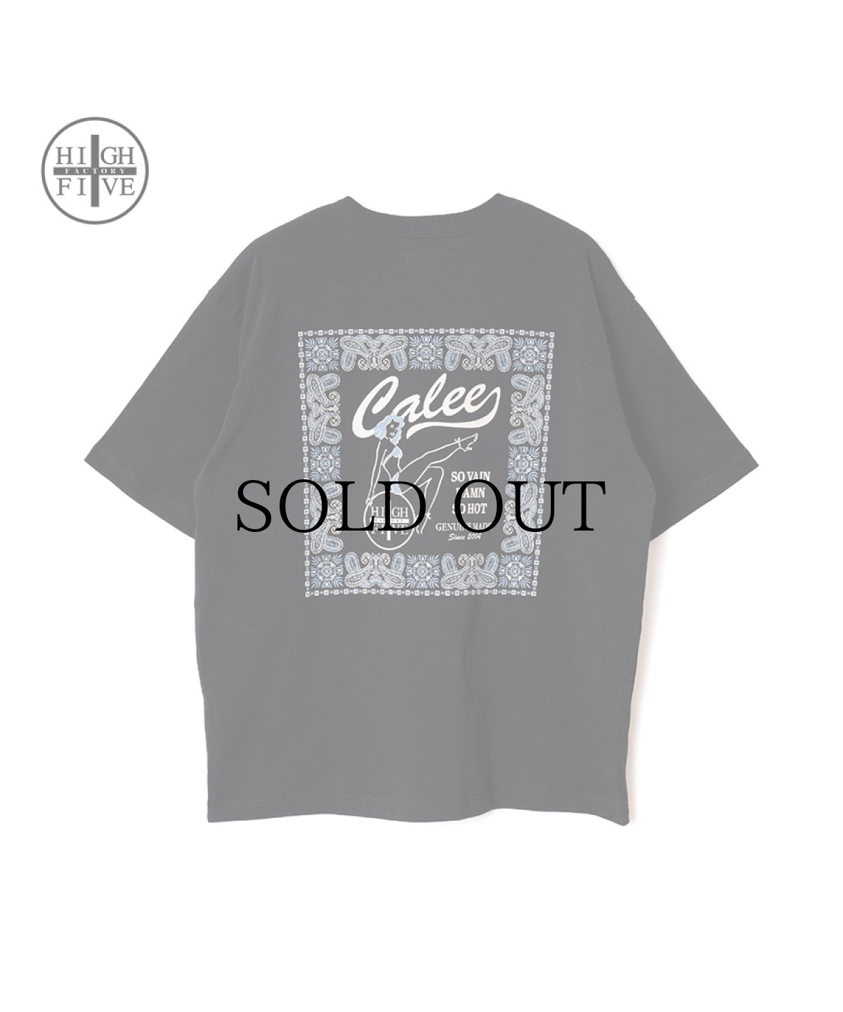 画像3: CALEE(キャリー) / × HIGH FIVE FACTORY CAL RETRO GIRL BANDANNA TEE (3)