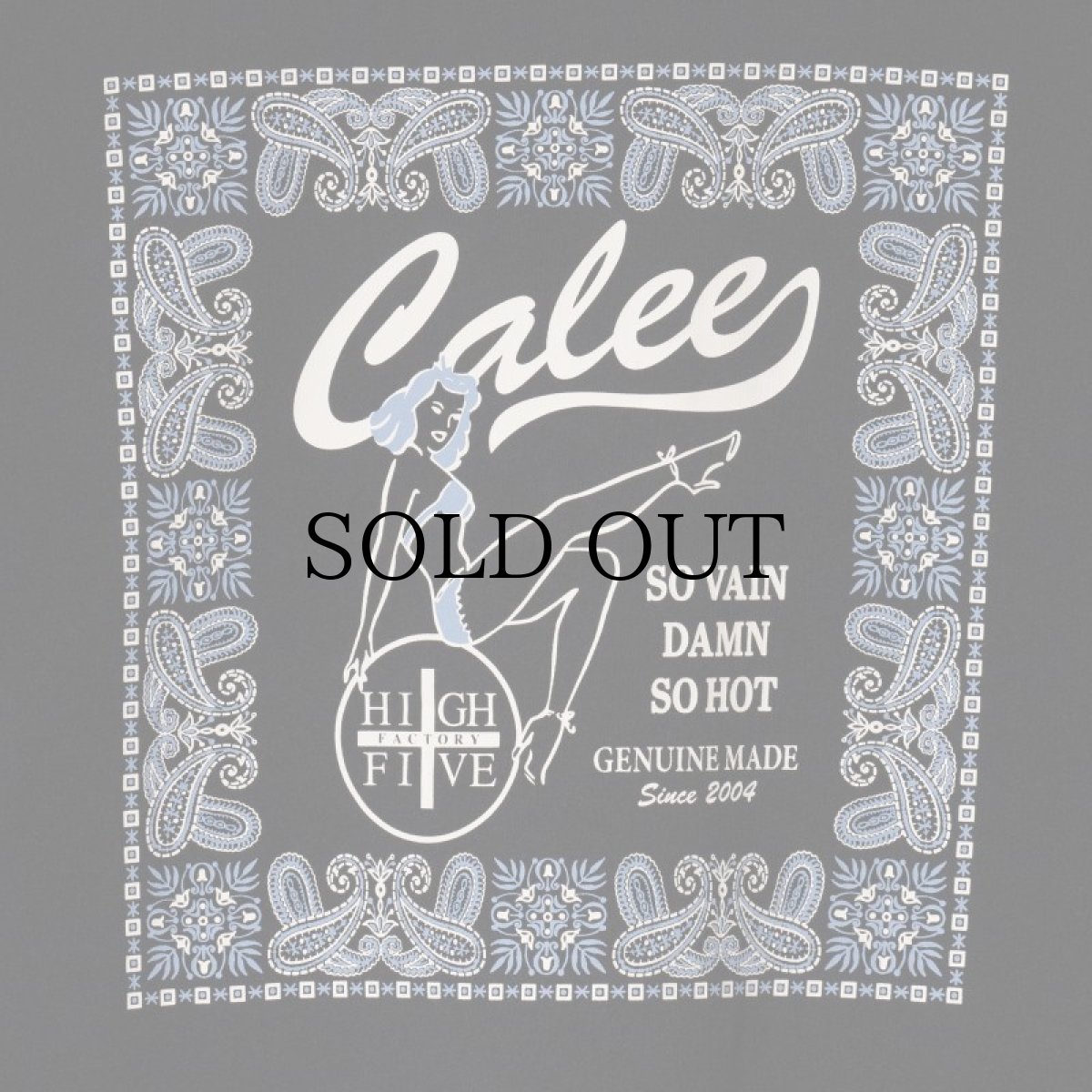 画像6: CALEE(キャリー) / × HIGH FIVE FACTORY CAL RETRO GIRL BANDANNA TEE (6)