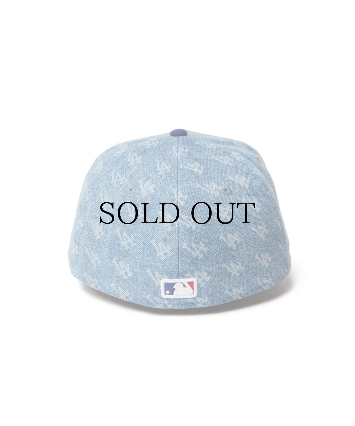 画像2: NEW ERA / 59FIFTY Denim Monogram ロサンゼルス・ドジャース ウォッシュドデニム ダークロイヤルバイザー (2)