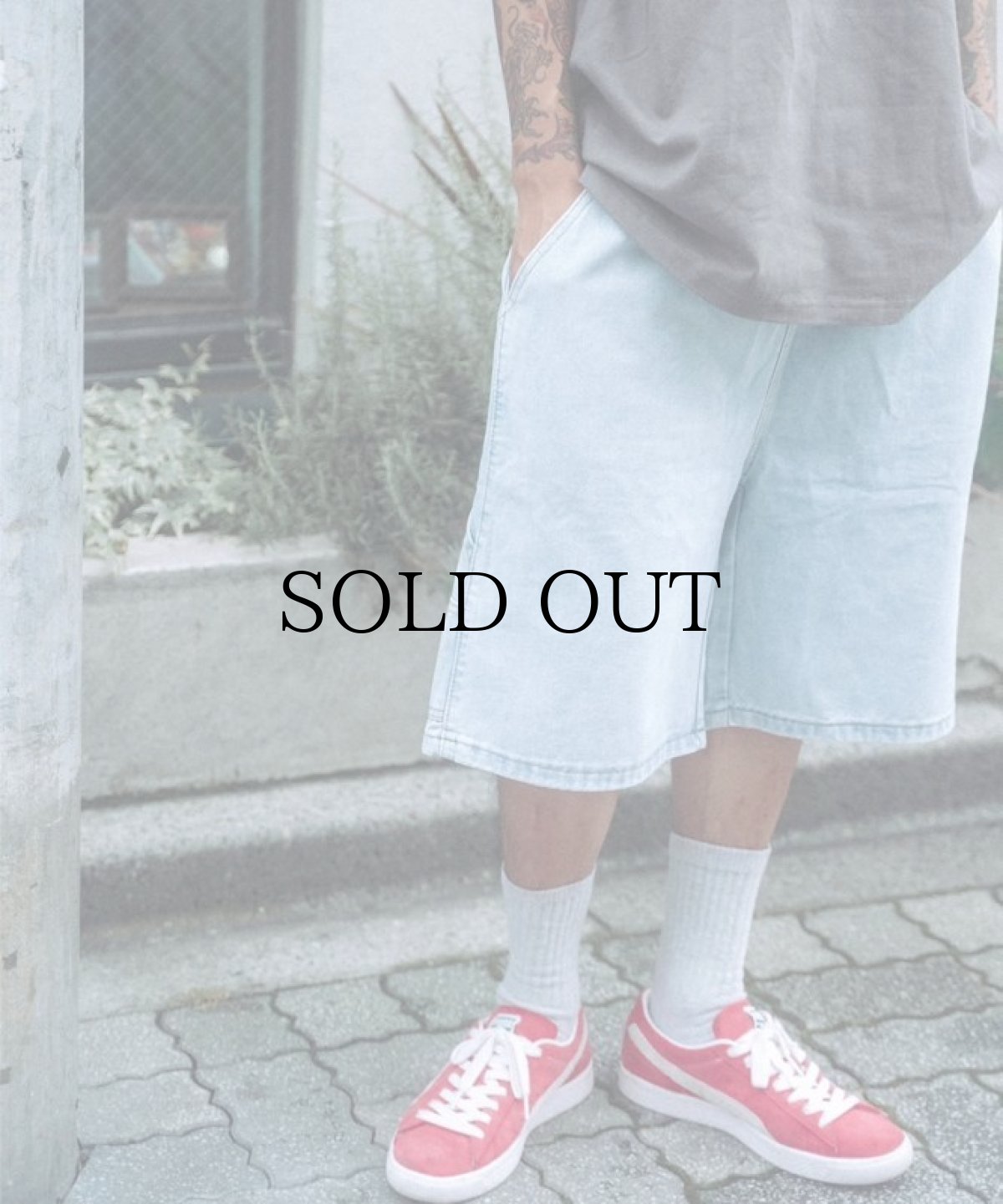 画像10: PWNED(パウンド) / DENIM PAINTER EAZY HALF PANTS (10)