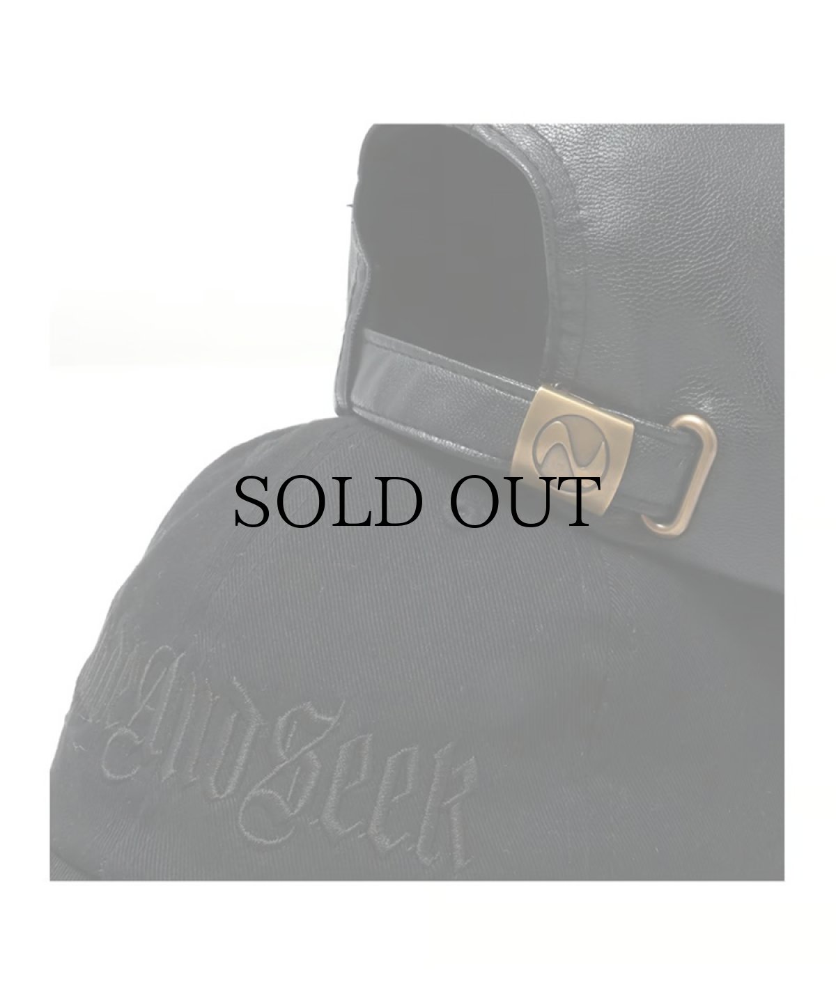 画像2: HIDEANDSEEK(ハイドアンドシーク) / Old English Baseball CAP(PU LEATHER) (2)