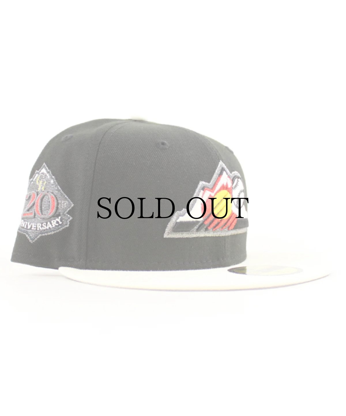 画像1: NEW ERA /Colorado Rockies - 59FIFTY 20TH ANV BLACK/CHROME (1)