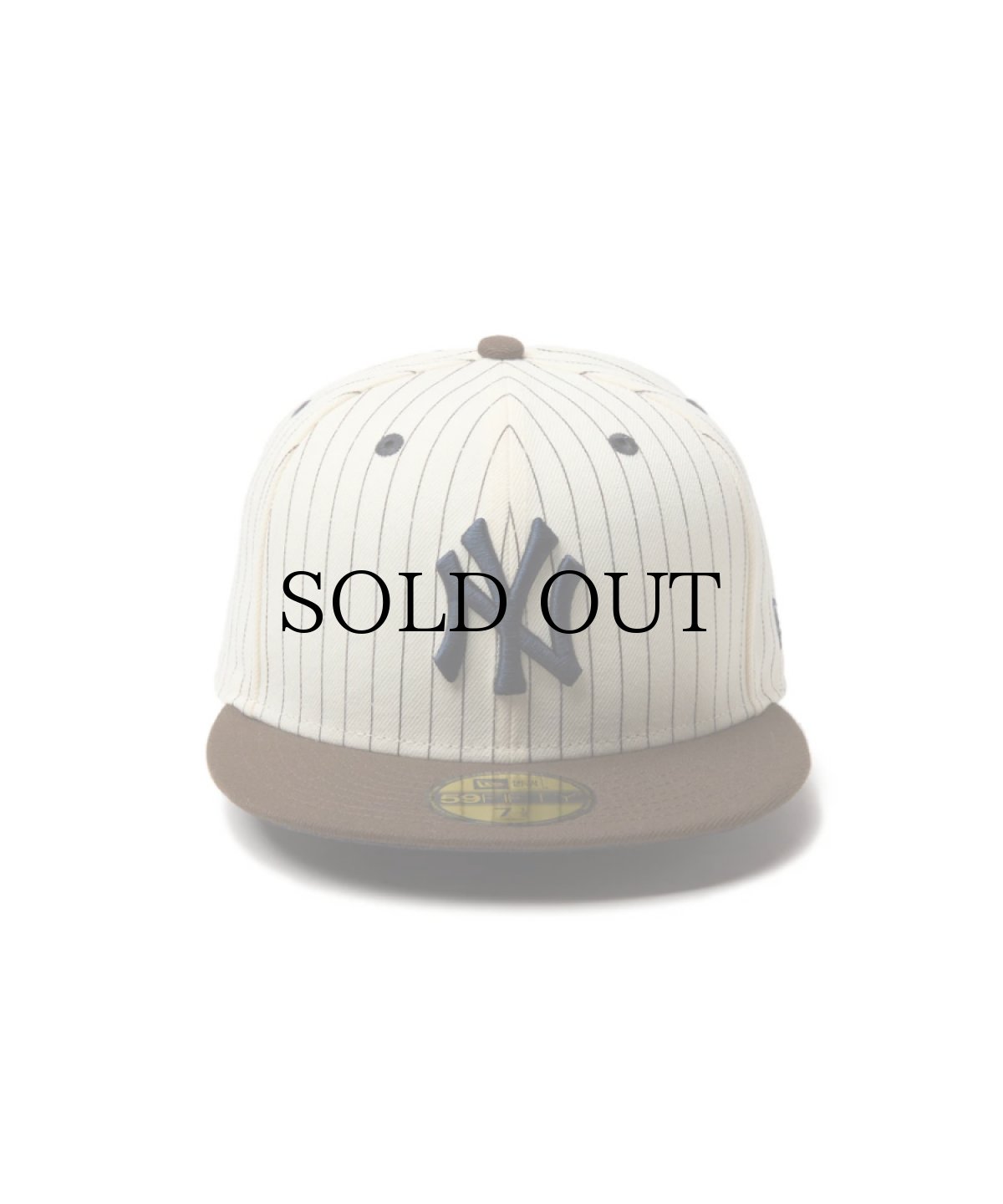 画像2: NEW ERA / 59FIFTY Pinstripe ニューヨーク・ヤンキース クローム ウォルナットバイザー (2)