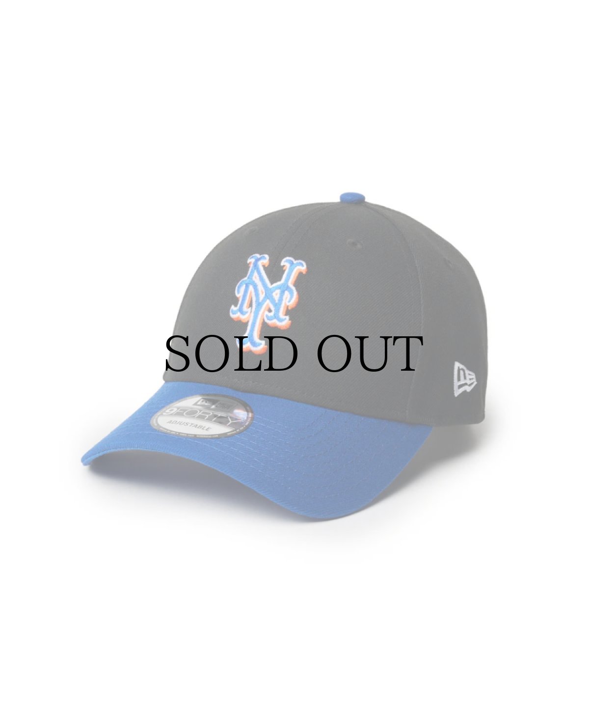 画像1: NEW ERA /9FORTY MLB Color Custom ニューヨーク・メッツ ブラック ライトロイヤルバイザー (1)