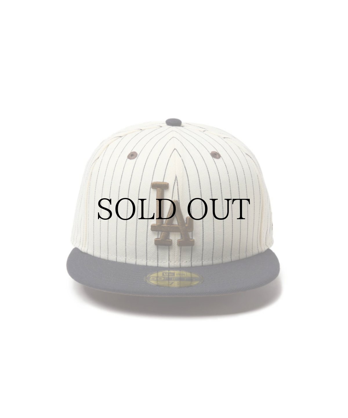 画像2: NEW ERA / 59FIFTY Pinstripe ロサンゼルス・ドジャース クローム ネイビーバイザー (2)