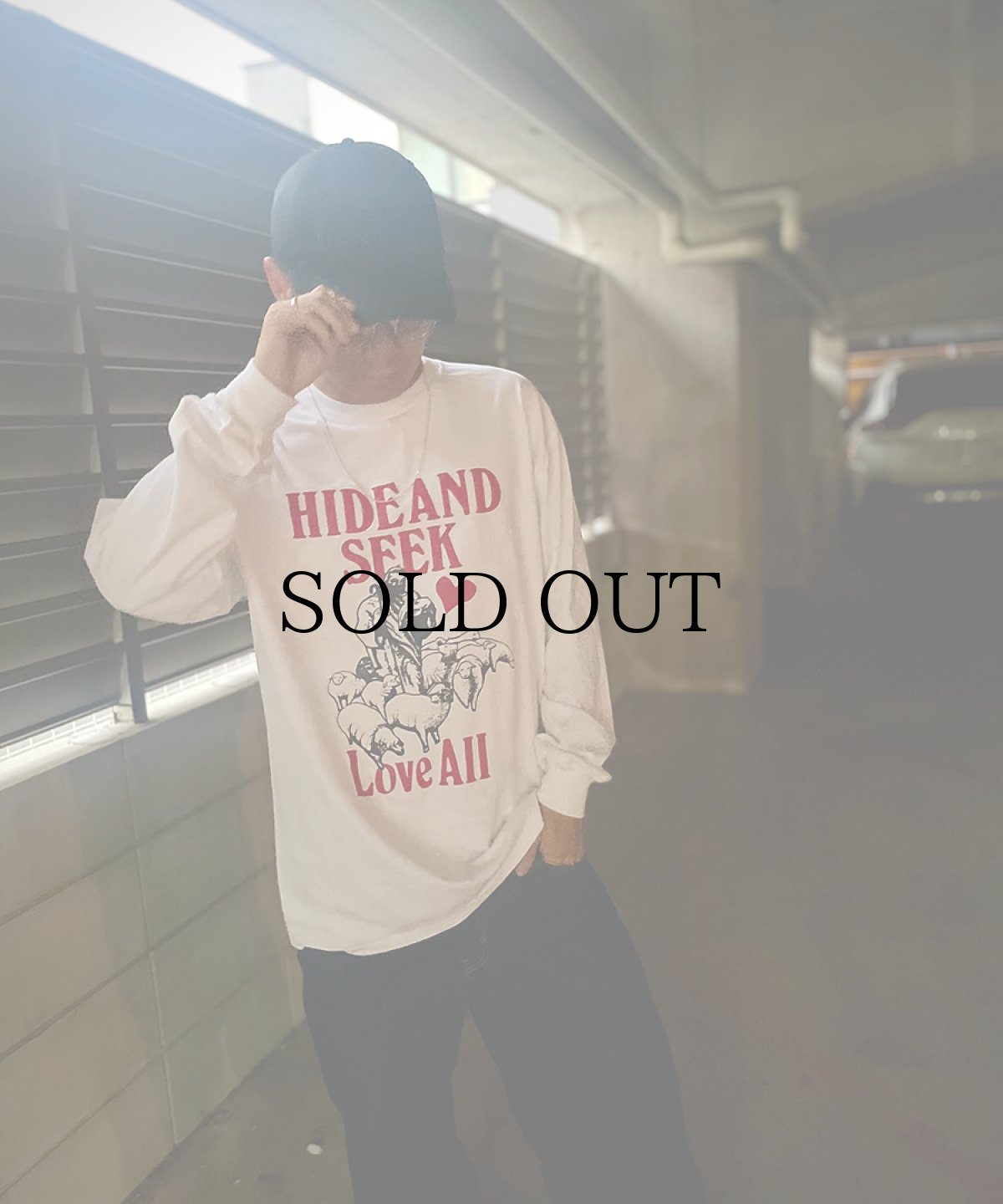 画像1: HIDEANDSEEK(ハイドアンドシーク) / Love All L/S Tee(Front) (1)