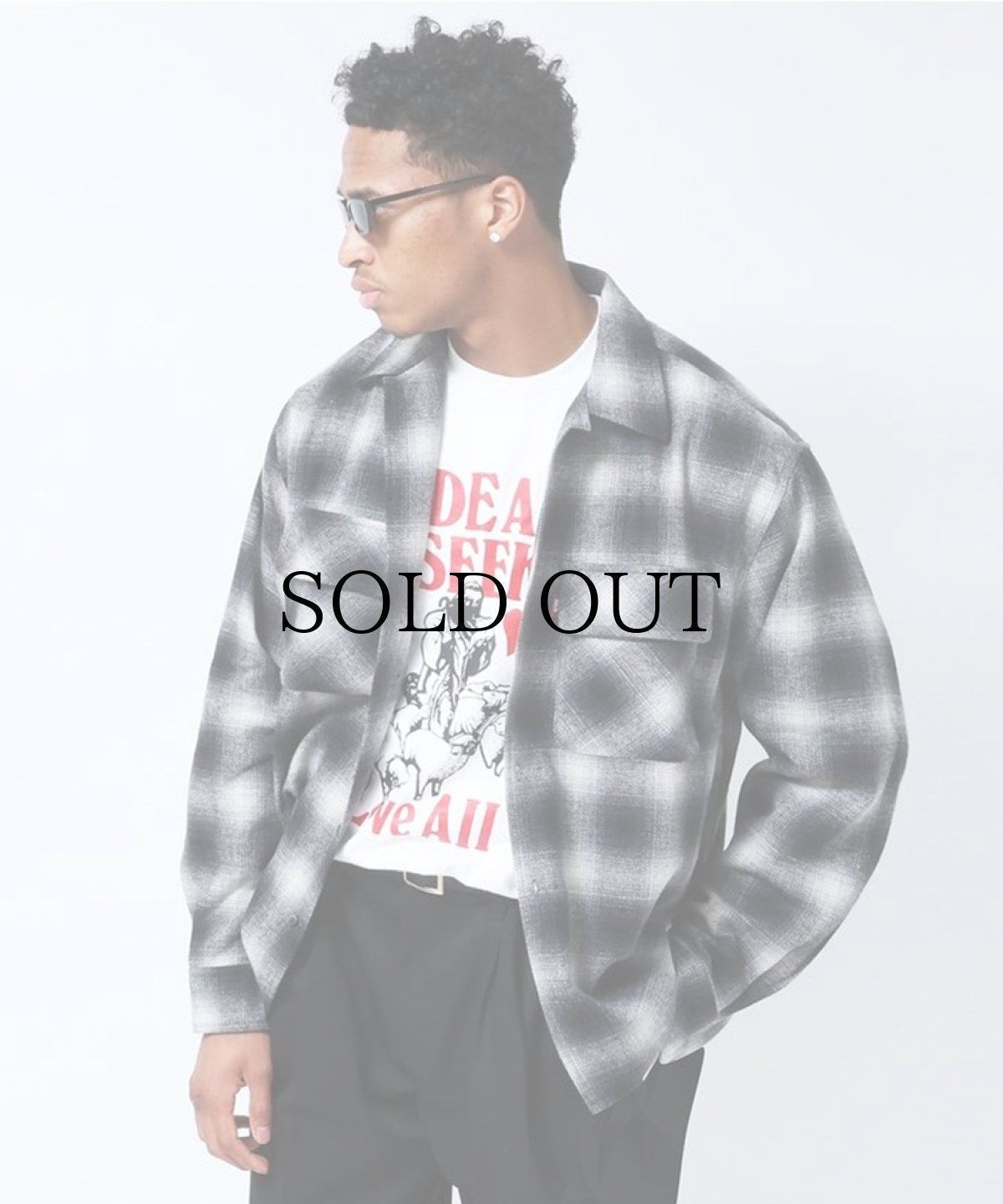 画像4: HIDEANDSEEK(ハイドアンドシーク) / Wool Ombre Check L/S Shirt(24aw) (4)