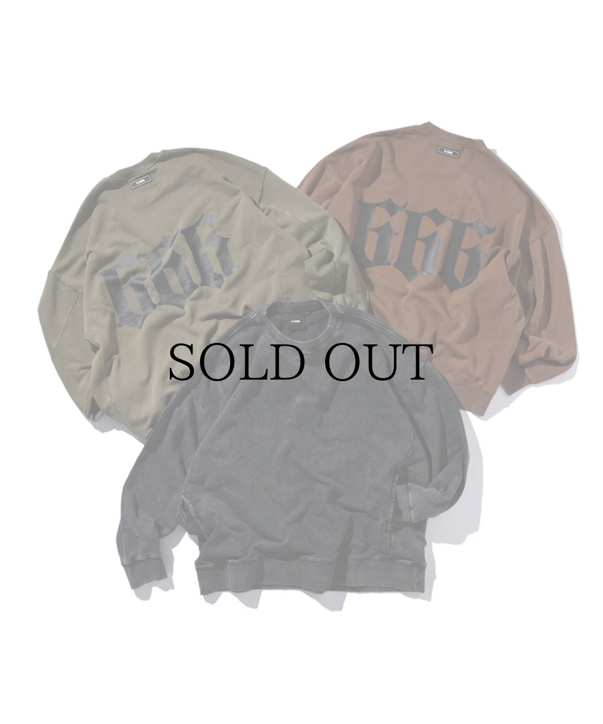 画像1: EL REIGN(エルレイン)  / "The Apocalipse" STONE ASID WASH SWEAT (1)