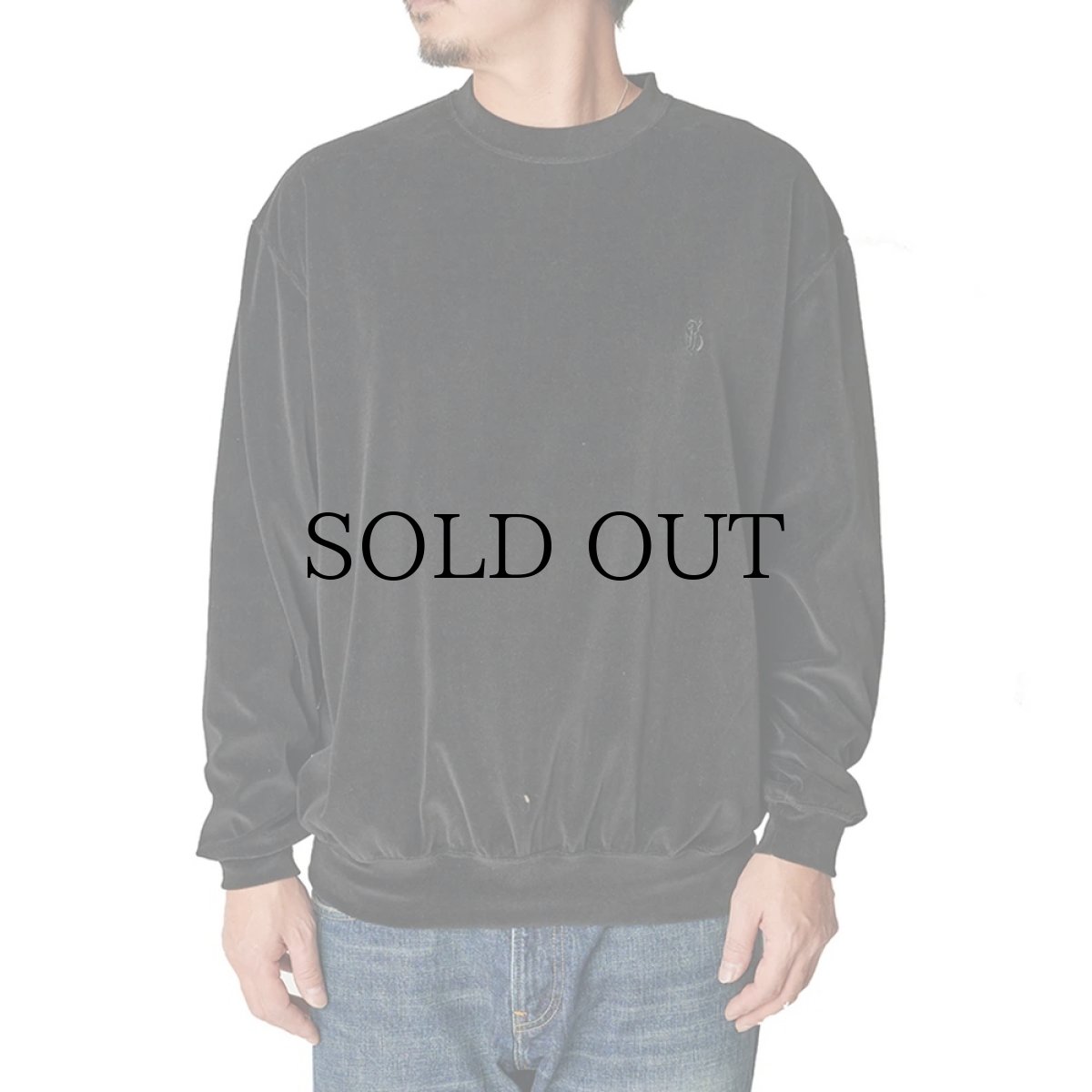 画像8: CALEE(キャリー) / VELOUR CREW NECK SH (8)