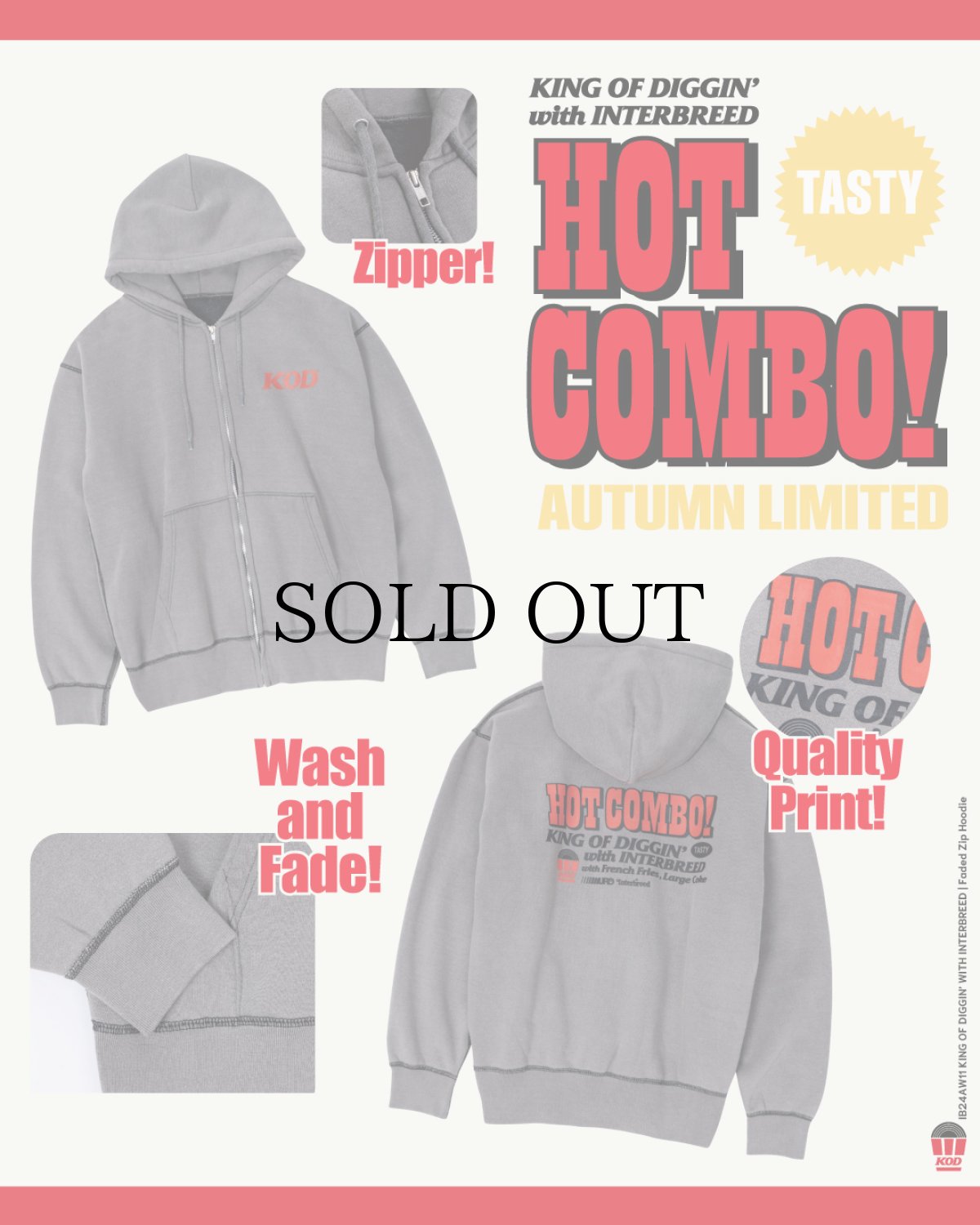 画像26: INTERBREED(インターブリード) / KING OF DIGGIN’ x INTERBREED “Faded Zip Hoodie” (26)