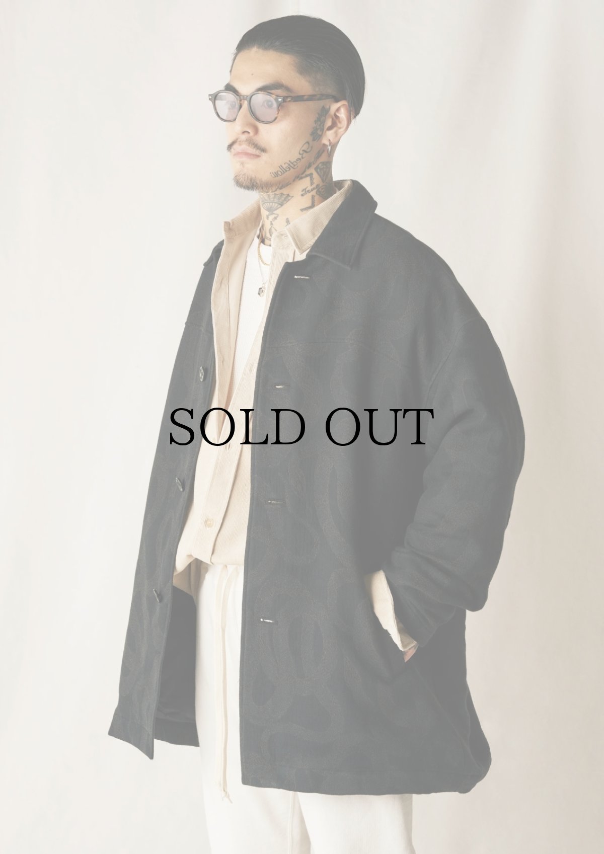 画像9: CALEE(キャリー) / VINTAGE NYLON OXFORD HALF COAT (9)