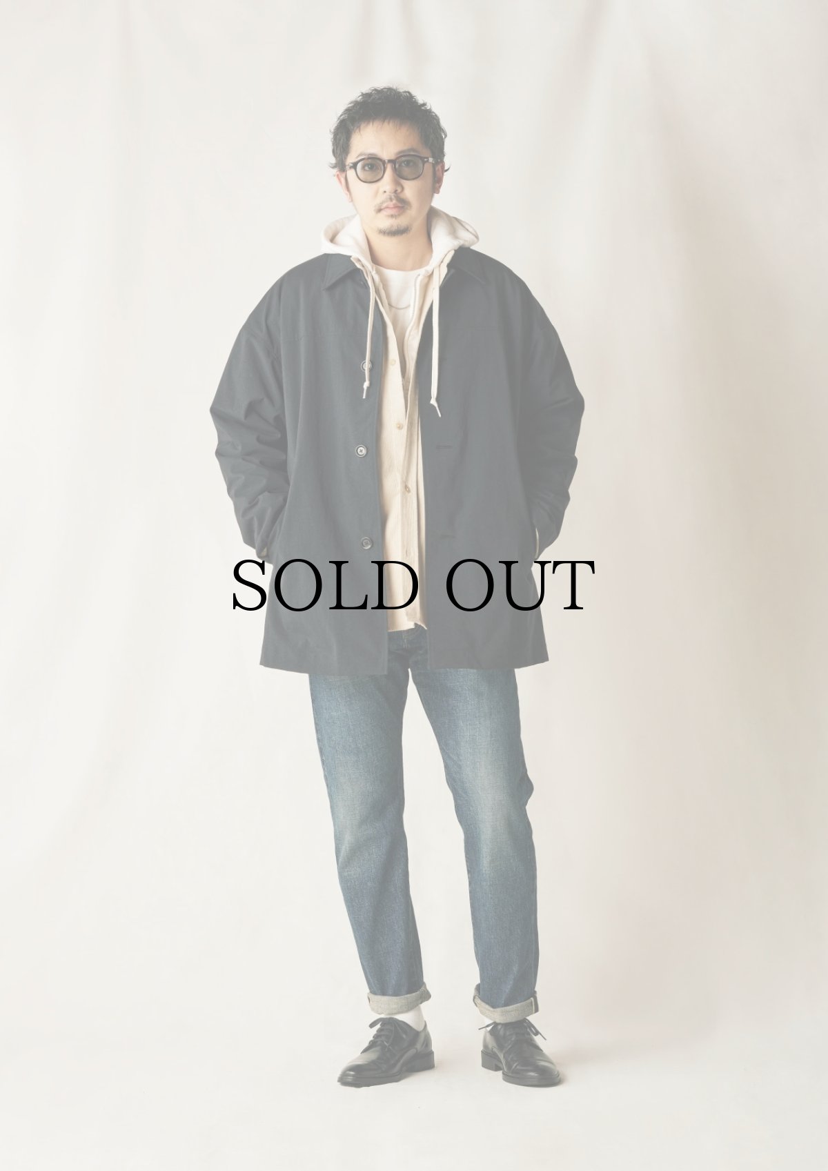 画像11: CALEE(キャリー) / VINTAGE NYLON OXFORD HALF COAT (11)