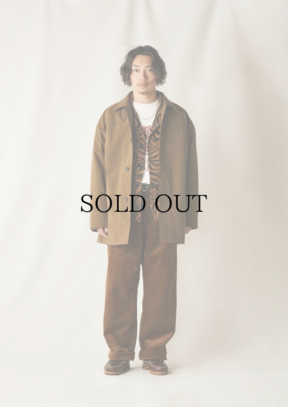 画像13: CALEE(キャリー) / VINTAGE NYLON OXFORD HALF COAT (13)