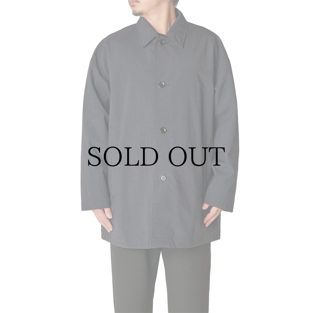 画像8: CALEE(キャリー) / VINTAGE NYLON OXFORD HALF COAT (8)