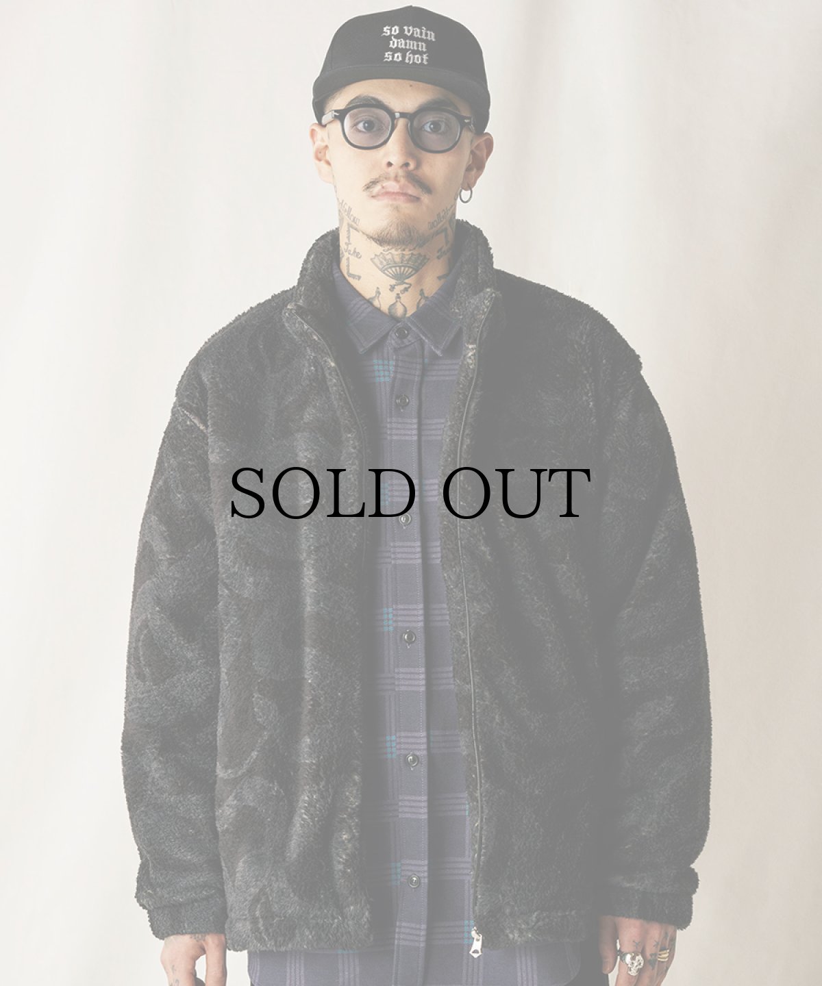 画像14: CALEE(キャリー) / NYLON RIP FLEECE TRACK TYPE JACKET <SNAKE PATTERN> (14)