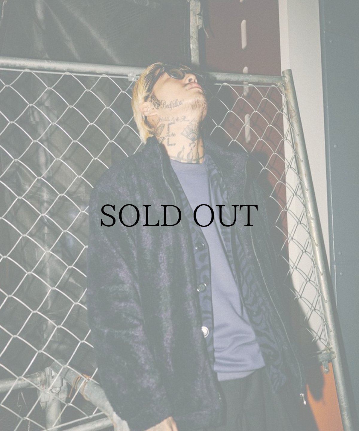 画像10: CALEE(キャリー) / NYLON RIP FLEECE TRACK TYPE JACKET <SNAKE PATTERN> (10)