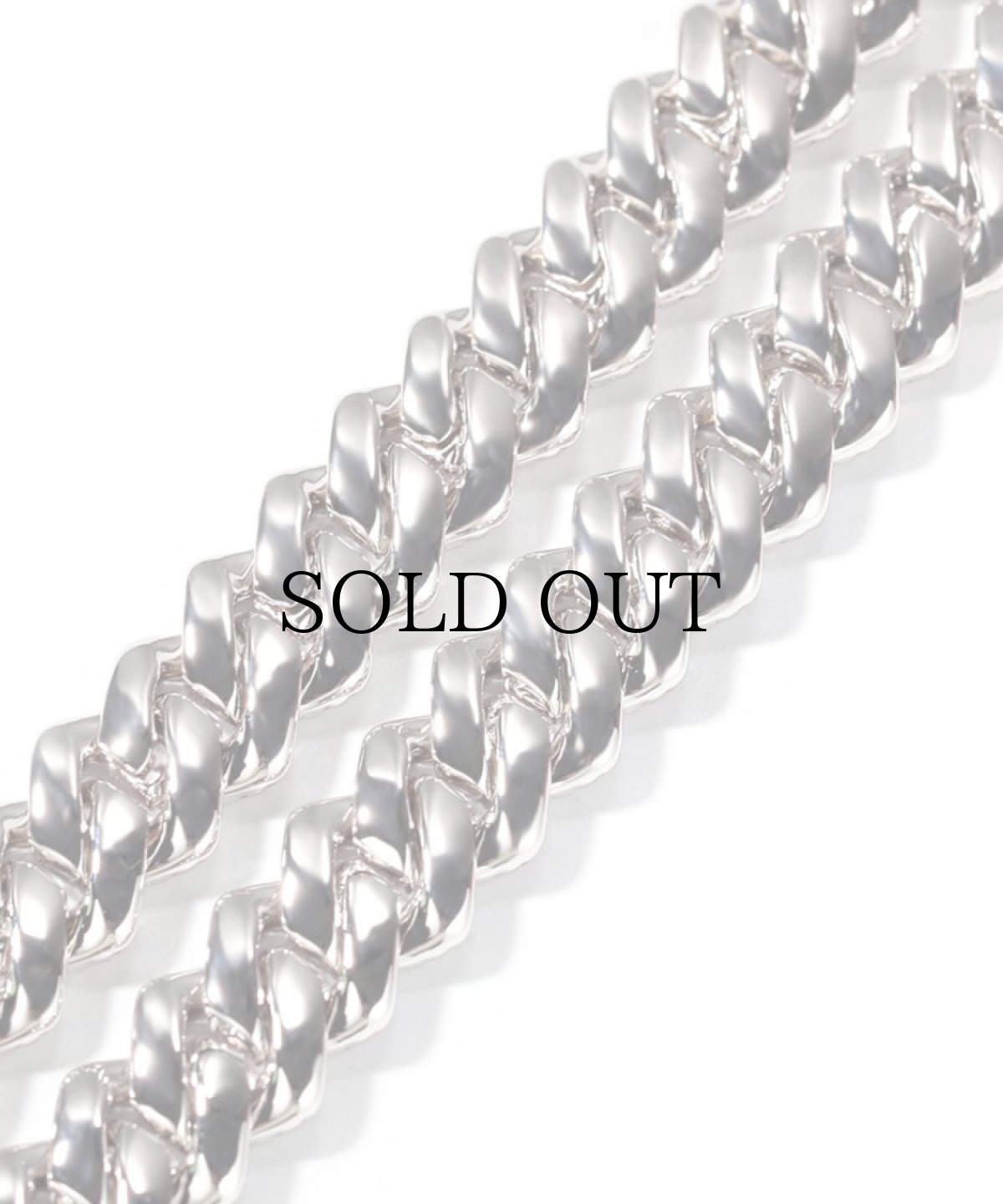 画像2: $ole only(ソールオンリー) / キューバチェーン ネックレス シルバー 14mm (2)