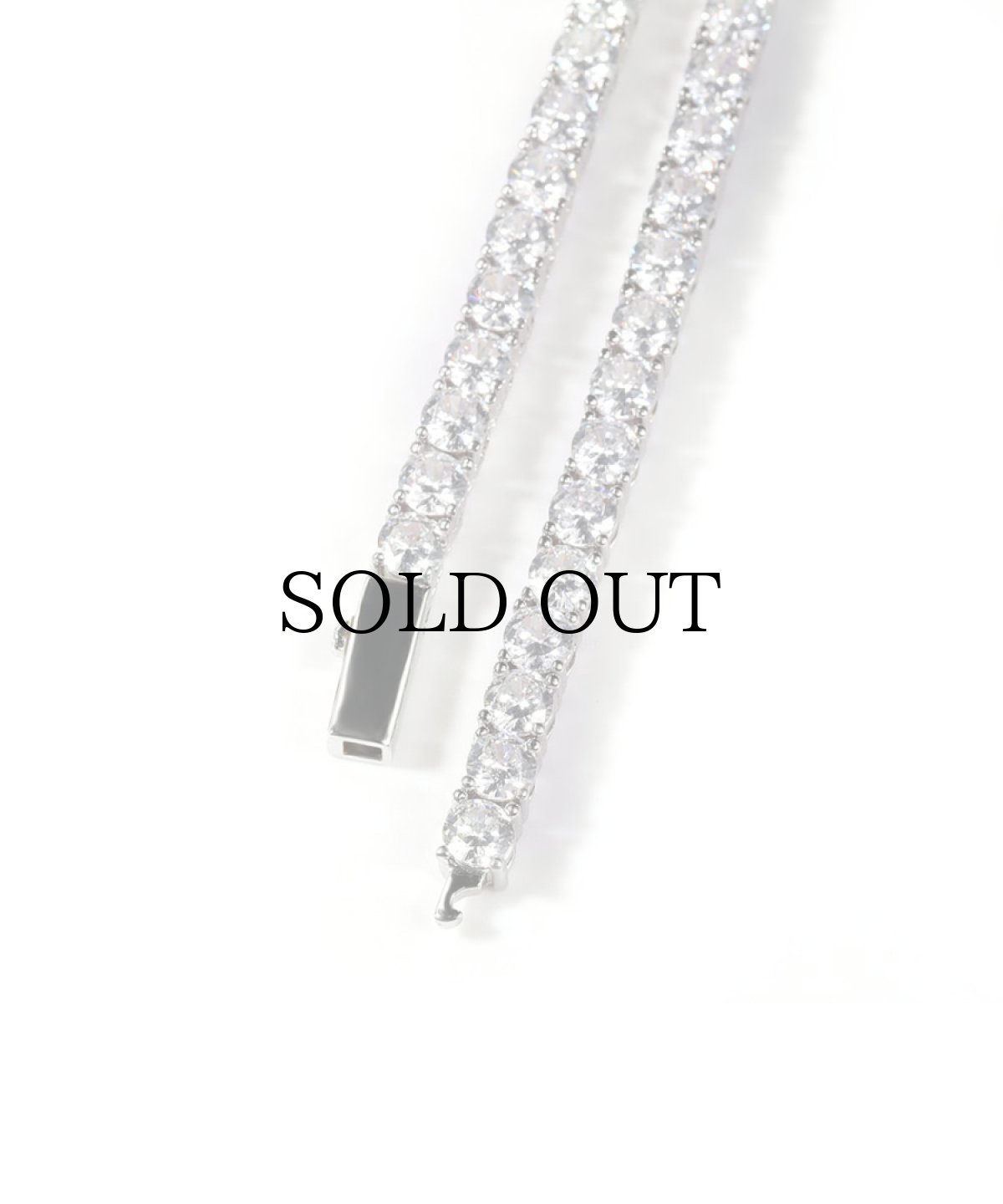 画像2: $ole only(ソールオンリー) / テニスチェーン ネックレス 4mm 22inch (2)