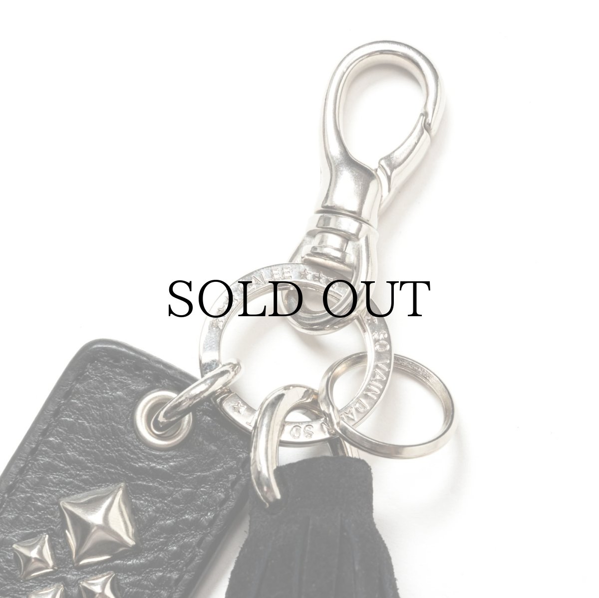 画像2: CALEE(キャリー) / LEATHER TASSEL KEY RING (2)