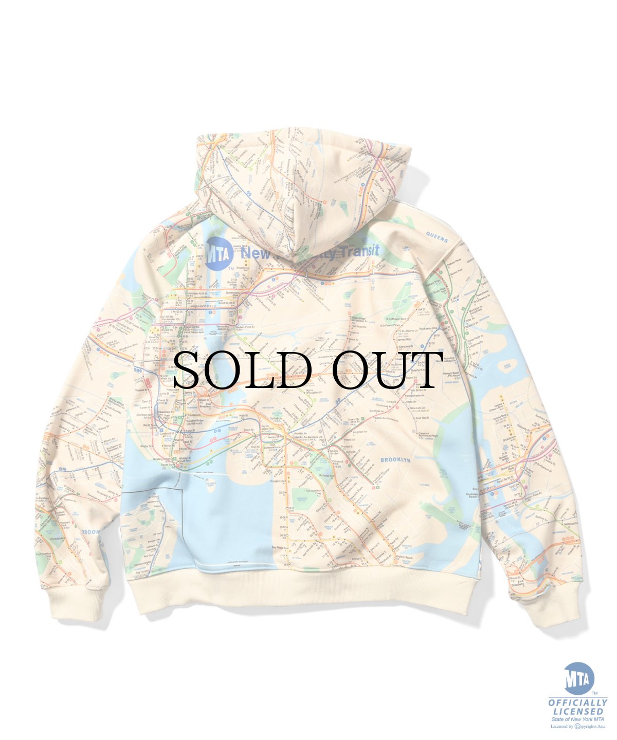 画像3: 【30%OFF】LFYT(ラファイエット) / LFYT x MTA SUBWAY MAP Lafayette LOGO HOOIDE (3)