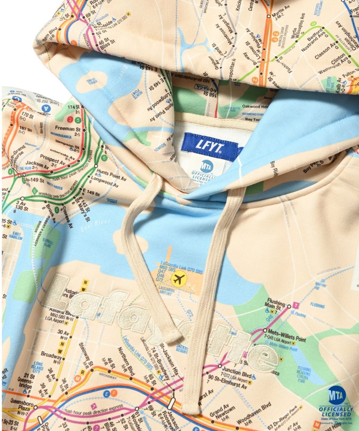 画像4: 【30%OFF】LFYT(ラファイエット) / LFYT x MTA SUBWAY MAP Lafayette LOGO HOOIDE (4)