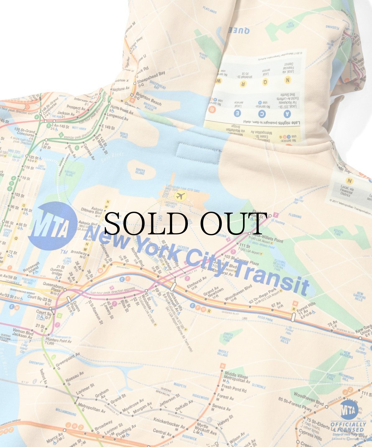 画像7: 【30%OFF】LFYT(ラファイエット) / LFYT x MTA SUBWAY MAP Lafayette LOGO HOOIDE (7)