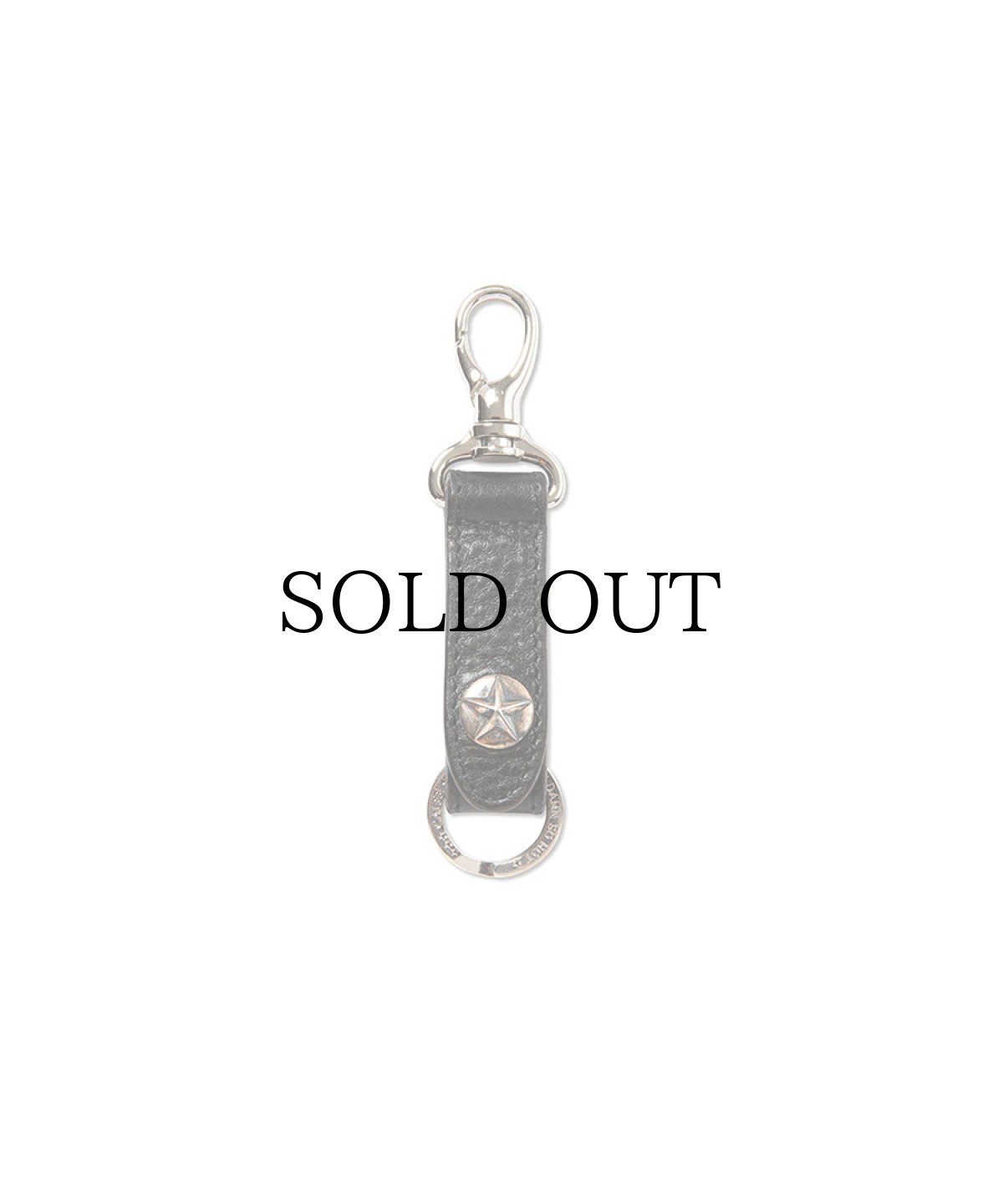 画像1: CALEE(キャリー) / SILVER STAR CONCHO LEATHER KEY RING (1)